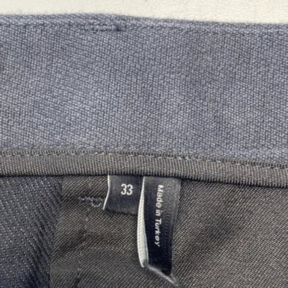 NEW THEORY Mens Pants Black Size 33 Zaine SW Jaspe Twill Slim Button - Picture 6 of 7